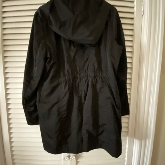 KARL LAGERFELD PARIS BLACK PARKA JACKET WITH HOODIE AUTHENTIC LARGE - Picture 6 of 14